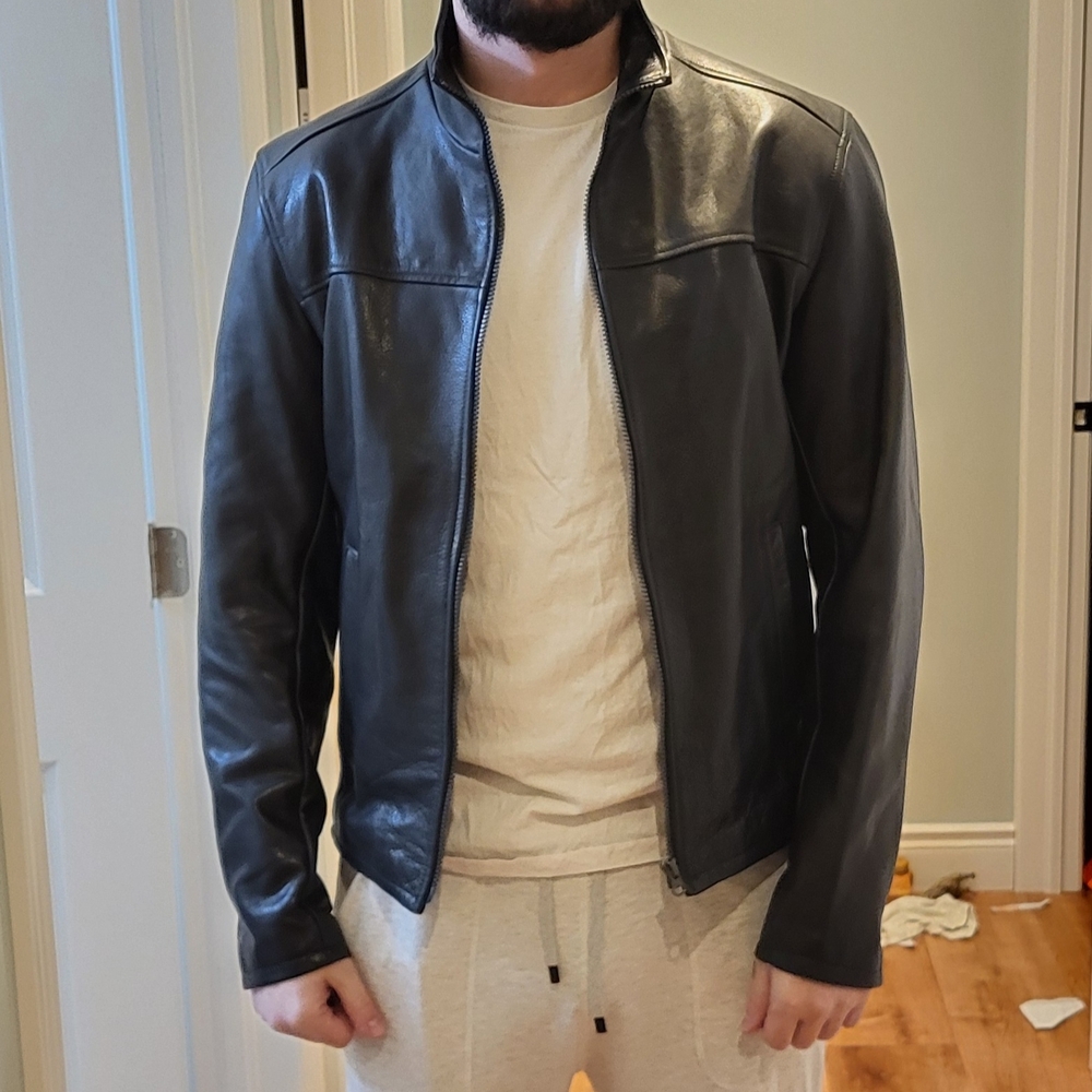 Men's Black Leather Jacket